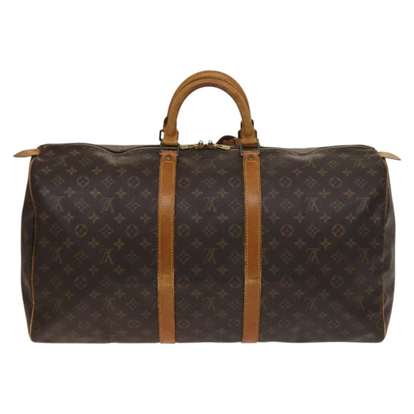 LOUIS VUITTON Monogram Keepall 55 Boston Bag M41424 LV Auth 129636