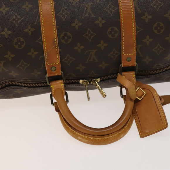 LOUIS VUITTON Monogram Keepall 55 Boston Bag M41424 LV Auth 129636