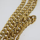 PRADA Chain Shoulder Bag Leather Red Gold Auth 129643-8