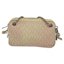 PRADA Chain Shoulder Bag Nylon 2way Pink Silver Auth 129644-2