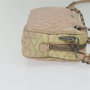 PRADA Chain Shoulder Bag Nylon 2way Pink Silver Auth 129644-4