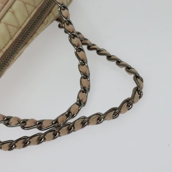PRADA Chain Shoulder Bag Nylon 2way Pink Silver Auth 129644