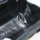 Salvatore Ferragamo Hand Bag Suede 2way Black Silver Auth 129645-20