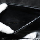 Salvatore Ferragamo Hand Bag Suede 2way Black Silver Auth 129645-11
