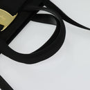 Salvatore Ferragamo Hand Bag Suede 2way Black Silver Auth 129645-7
