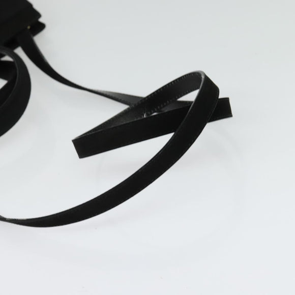 Salvatore Ferragamo Hand Bag Suede 2way Black Silver Auth 129645