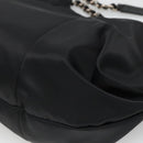 Salvatore Ferragamo Chain Shoulder Bag Nylon Black Auth 129646-15