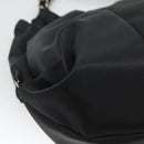 Salvatore Ferragamo Chain Shoulder Bag Nylon Black Auth 129646-16