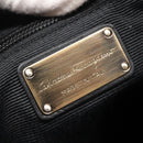 Salvatore Ferragamo Chain Shoulder Bag Nylon Black Auth 129646-17