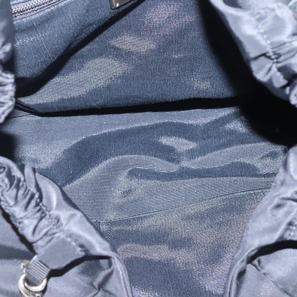 Salvatore Ferragamo Chain Shoulder Bag Nylon Black Auth 129646