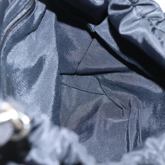 Salvatore Ferragamo Chain Shoulder Bag Nylon Black Auth 129646