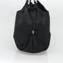 Salvatore Ferragamo Chain Shoulder Bag Nylon Black Auth 129646-3