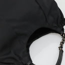 Salvatore Ferragamo Chain Shoulder Bag Nylon Black Auth 129646-6