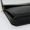 Christian Dior Shoulder Bag Leather Black Gold Auth 129647-8