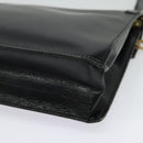 Christian Dior Shoulder Bag Leather Black Gold Auth 129647-17