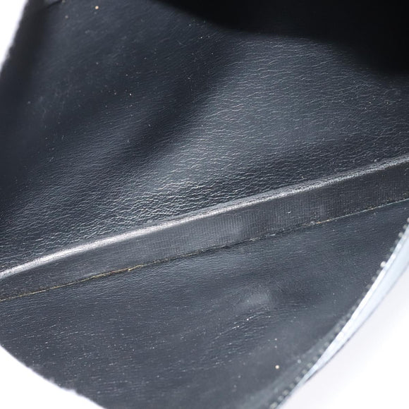 Christian Dior Shoulder Bag Leather Black Gold Auth 129647