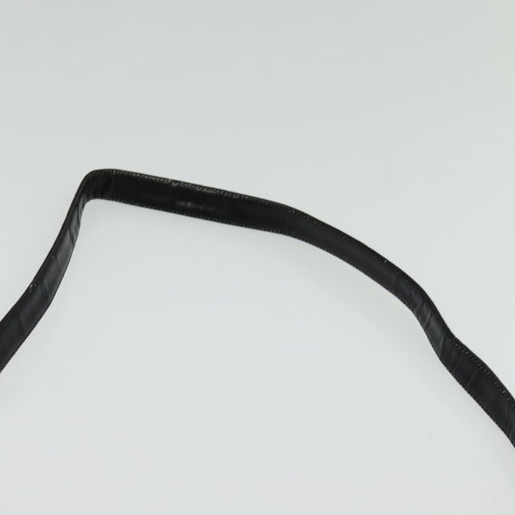 Christian Dior Shoulder Bag Leather Black Gold Auth 129647