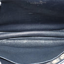 Christian Dior Trotter Canvas Shoulder Bag Navy Gold Auth 129648-11