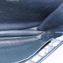 Christian Dior Trotter Canvas Shoulder Bag Navy Gold Auth 129648-19