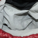 BALLY Shoulder Bag Leather Red Gold Auth 129654-19