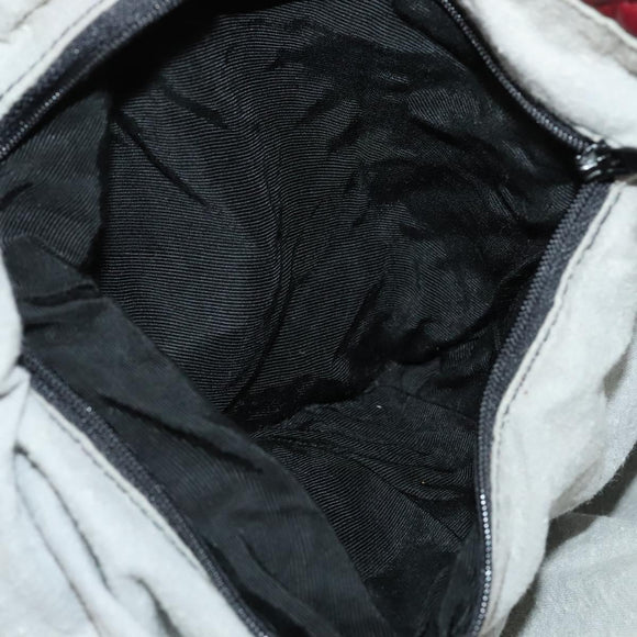 BALLY Shoulder Bag Leather Red Gold Auth 129654