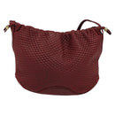 BALLY Shoulder Bag Leather Red Gold Auth 129654-2