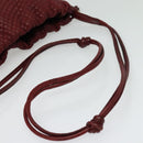 BALLY Shoulder Bag Leather Red Gold Auth 129654-7