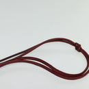 BALLY Shoulder Bag Leather Red Gold Auth 129654-8