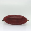 BALLY Shoulder Bag Leather Red Gold Auth 129654-5