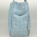 CHANEL New Travel line Tote Bag Light Blue Silver CC Auth 129655-4