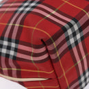 BURBERRY Nova Check Tote Bag Nylon Red Auth 129656-11