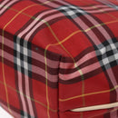 BURBERRY Nova Check Tote Bag Nylon Red Auth 129656-12