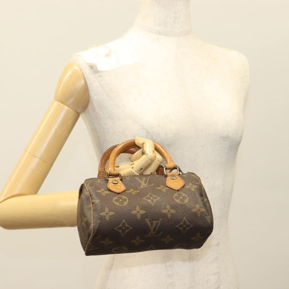 LOUIS VUITTON Monogram Mini Speedy Hand Bag M41534 LV Auth 129662