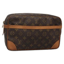 LOUIS VUITTON Monogram Compiegne 28 Clutch Bag M51845 LV Auth 129666-1