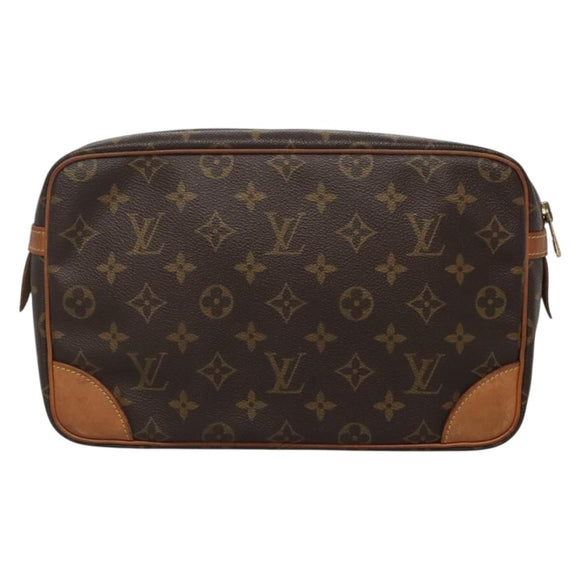 LOUIS VUITTON Monogram Compiegne 28 Clutch Bag M51845 LV Auth 129666