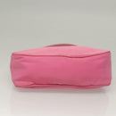 PRADA Hand Bag Nylon Pink Silver Auth 129678-6