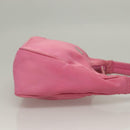 PRADA Hand Bag Nylon Pink Silver Auth 129678-3