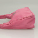 PRADA Hand Bag Nylon Pink Silver Auth 129678-4