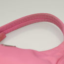 PRADA Hand Bag Nylon Pink Silver Auth 129678-9