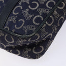 CELINE Sulky Hand Bag Canvas Navy Auth 129685-16