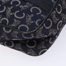 CELINE Sulky Hand Bag Canvas Navy Auth 129685-17