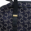 CELINE Sulky Hand Bag Canvas Navy Auth 129685-10