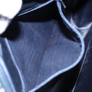 CELINE Sulky Hand Bag Canvas Navy Auth 129685-12