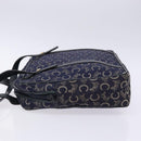 CELINE Sulky Hand Bag Canvas Navy Auth 129685-4