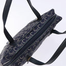 CELINE Sulky Hand Bag Canvas Navy Auth 129685-6
