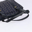 CELINE Sulky Hand Bag Canvas Navy Auth 129685-7