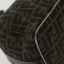 FENDI Zucca Canvas Vanity Pouch Black Brown Auth 129688-16