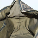 FENDI Zucca Canvas Vanity Pouch Black Brown Auth 129688-21