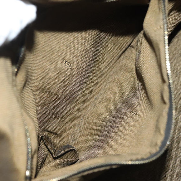 FENDI Zucca Canvas Vanity Pouch Black Brown Auth 129688