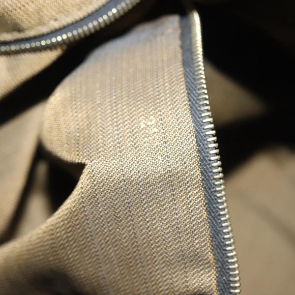 FENDI Zucca Canvas Vanity Pouch Black Brown Auth 129688